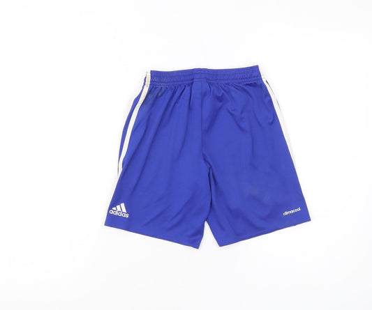 Adidas Boys Blue Athletic Shorts 9-10 Years Football Style