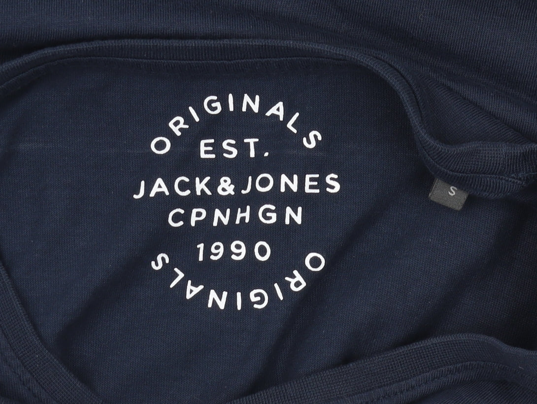 Jack & Jones Men's Blue Graphic Print T-Shirt S