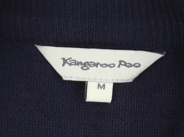 Brand and care label for Kangaroo Poo Men's Blue Full Zip Jumper M