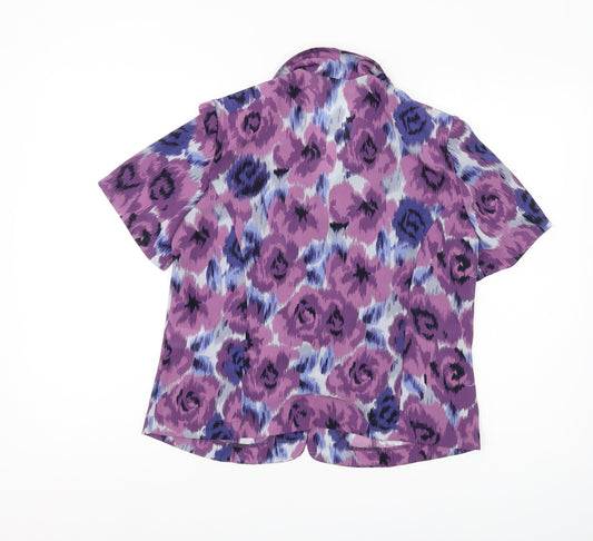 Eastex Women's Purple Floral Blouse Size 10