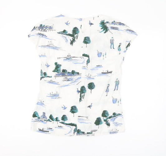 Boden Women's Multicoloured Floral Blouse UK 6