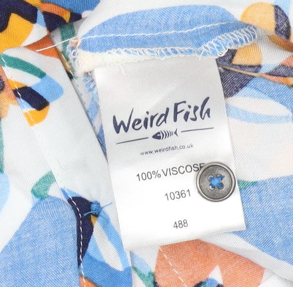 Weird Fish Womens Multicoloured Floral Tunic Blouse Size 10