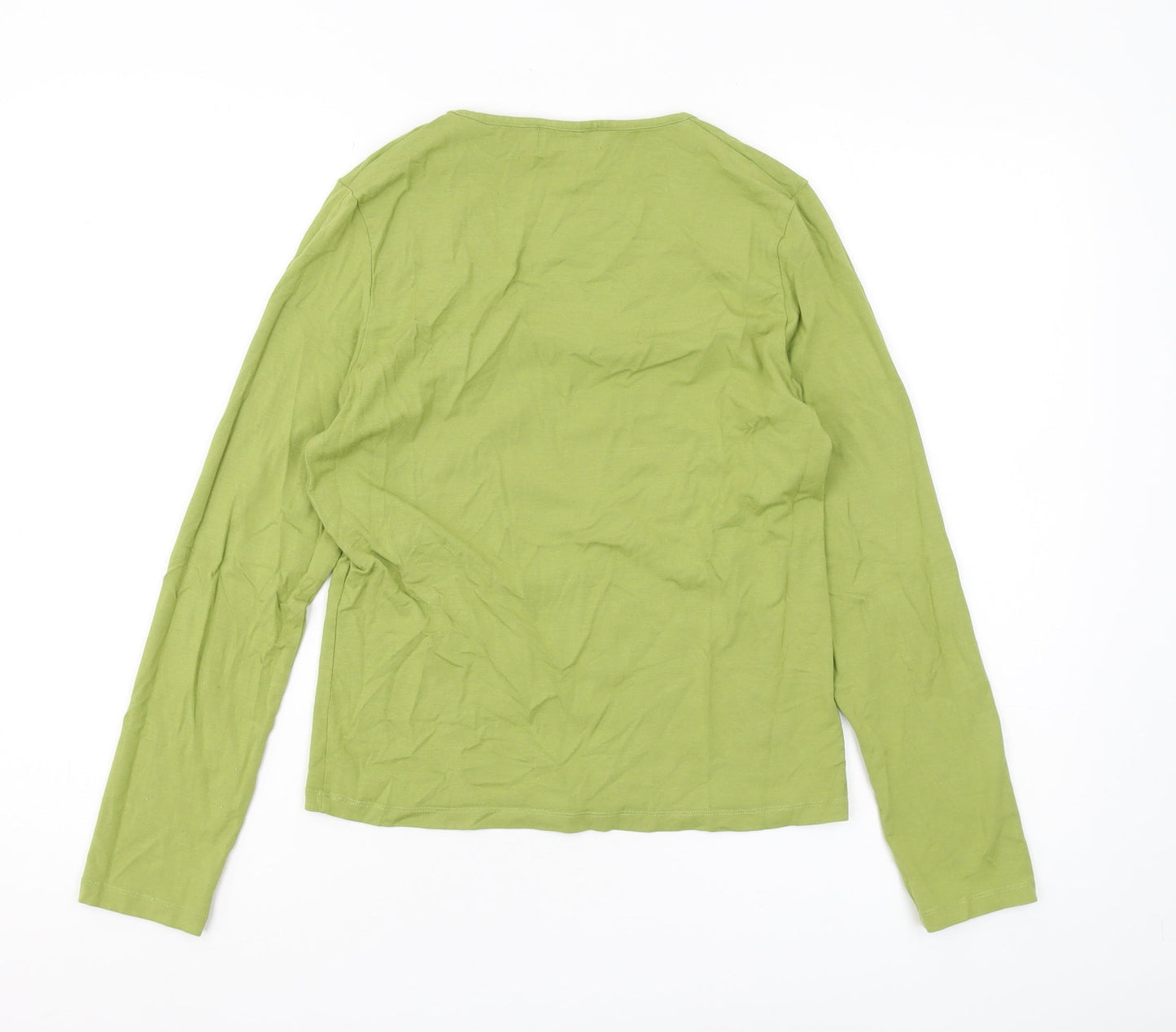 Paul Costelloe Green V-Neck Women's T-Shirt Size 4