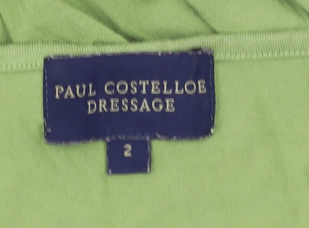Paul Costelloe Green V-Neck Women's T-Shirt Size 4