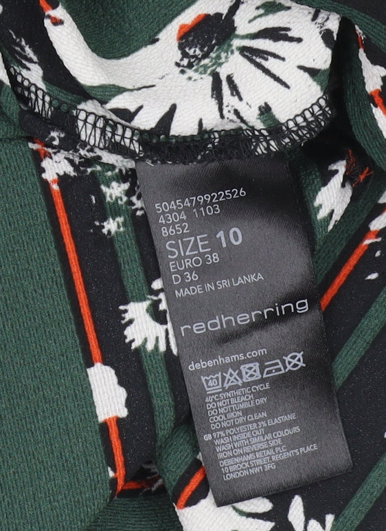 Brand and care label for Red Herring Women's Multicoloured Midi Shirt Dress