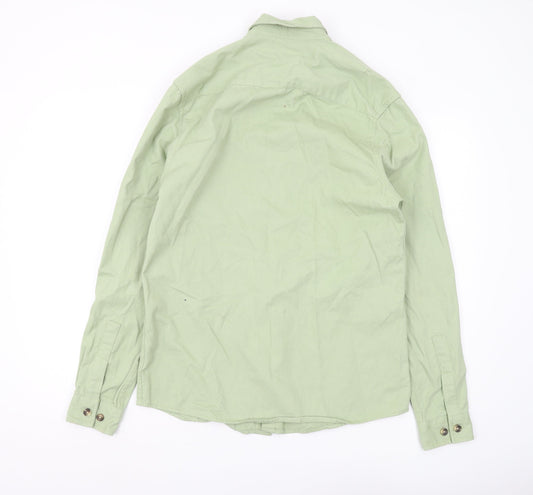 ASOS Men's Green Button-Up Shirt XS