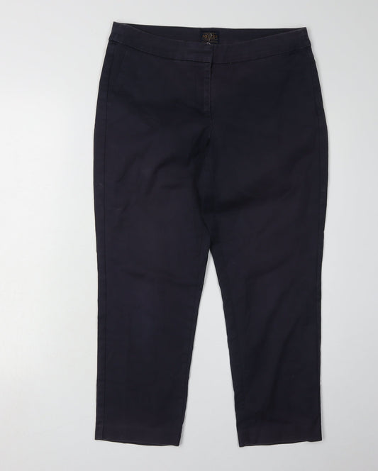 Joules Women's Blue Trousers - Size M, Casual Style
