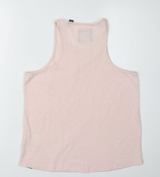 Superdry Women's Pink Tank Top - Size 8, Cotton Blend