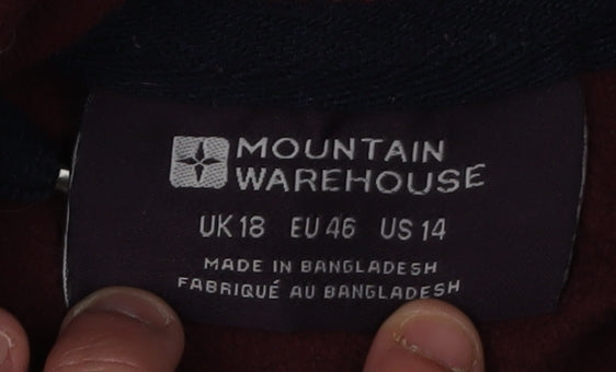 Mountain Warehouse Men's Red Fleece Hoodie, Size 18