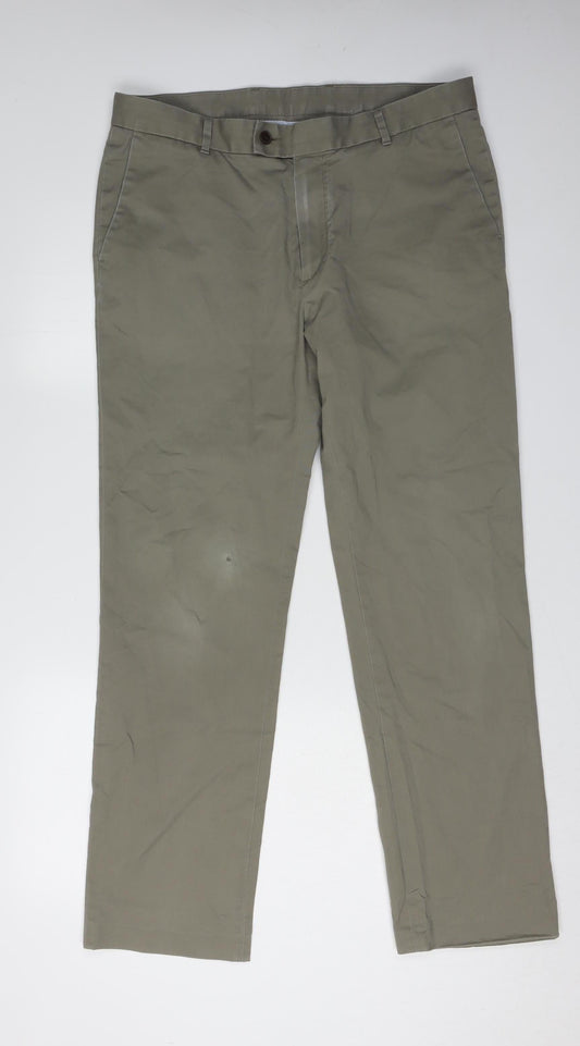 Charles Tyrwhitt Men's Beige Chino Trousers, Size L