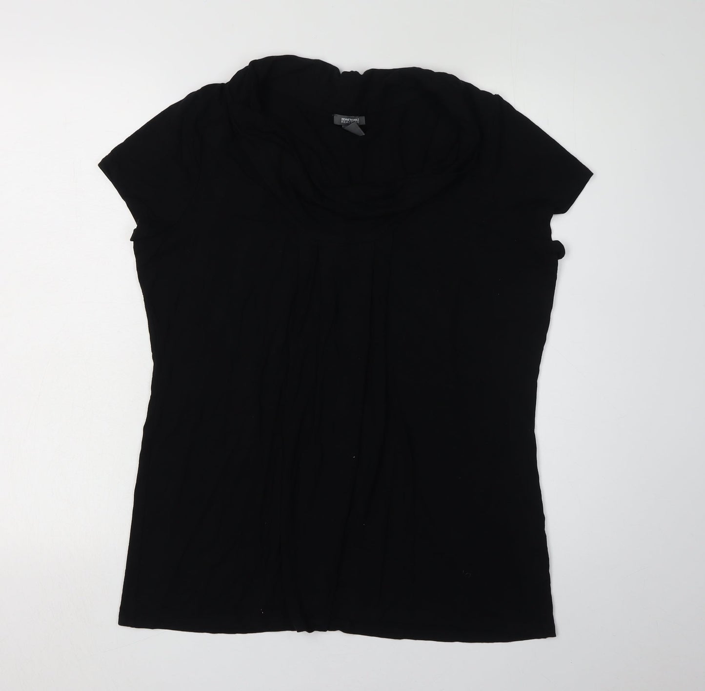 Kenneth Cole Reaction Women's Black Large Cowl Neck T-Shirt