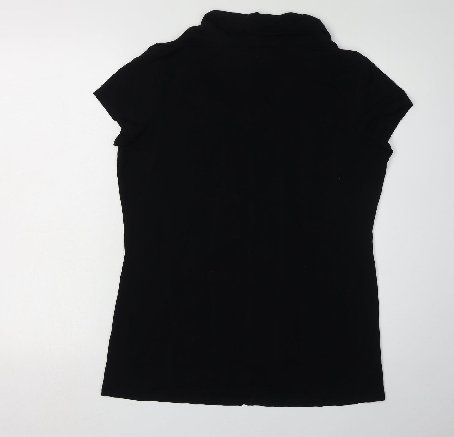 Kenneth Cole Reaction Women's Black Large Cowl Neck T-Shirt