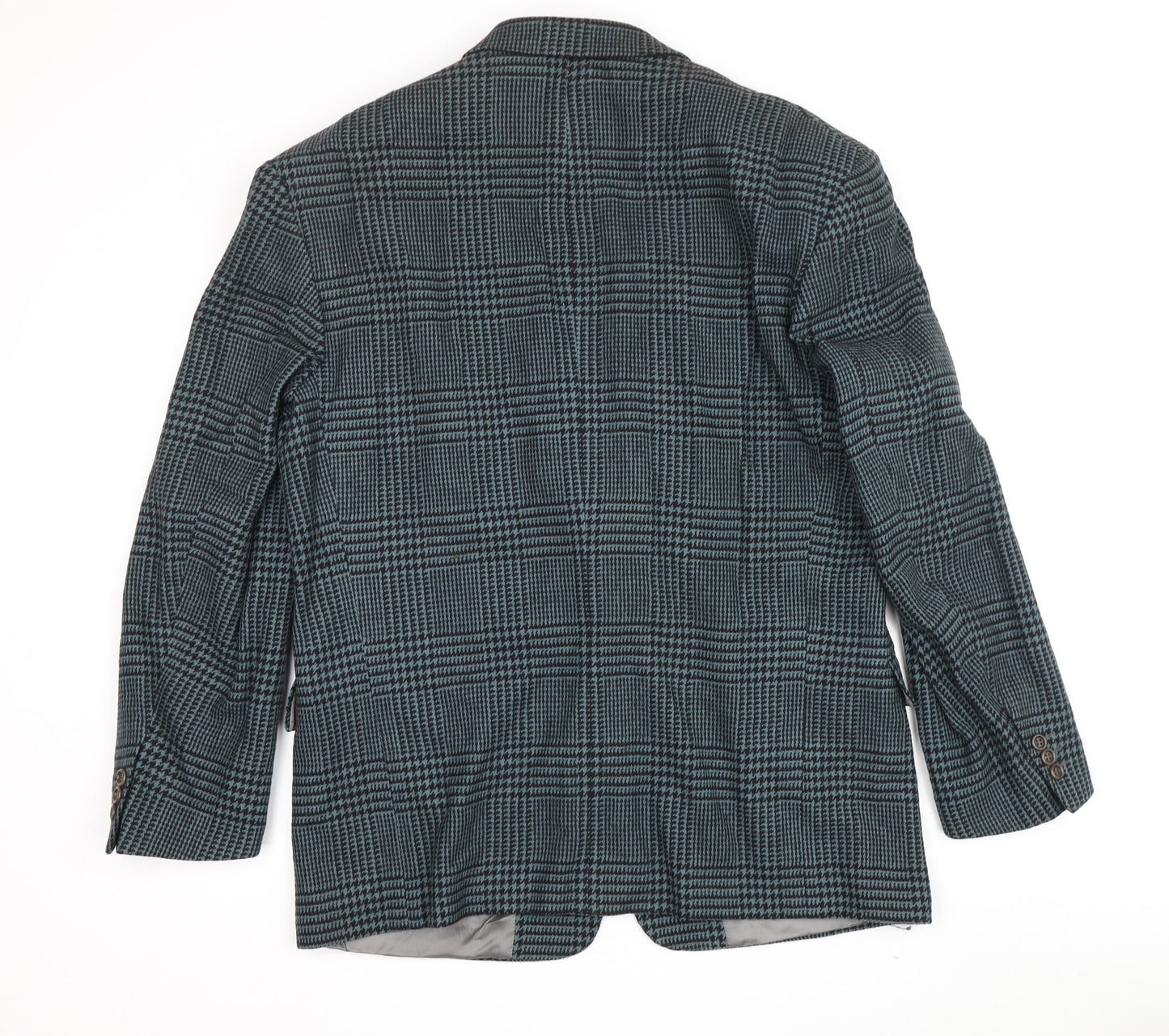 BOSS HUGO BOSS Men's Grey Plaid Cashmere Wool Blazer Size 44