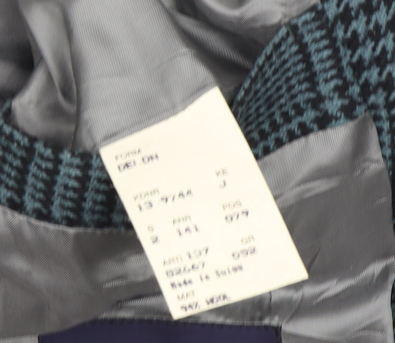 BOSS HUGO BOSS Men's Grey Plaid Cashmere Wool Blazer Size 44