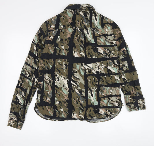 Calvin Klein Women's Multicoloured Camouflage Button-Up Shirt S