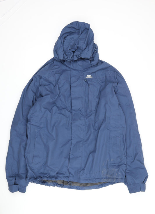Trespass Men's Blue Waterproof Parka Jacket L