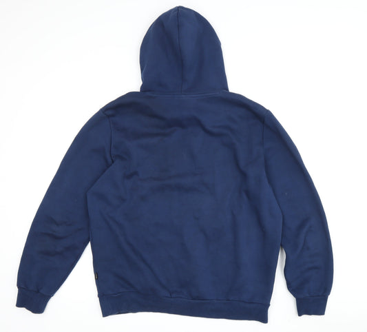Puma Men's Blue Pullover Hoodie with Logo, Size M
