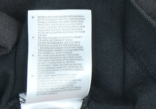 Adidas Men's Black Polo Shirt Size M Cotton