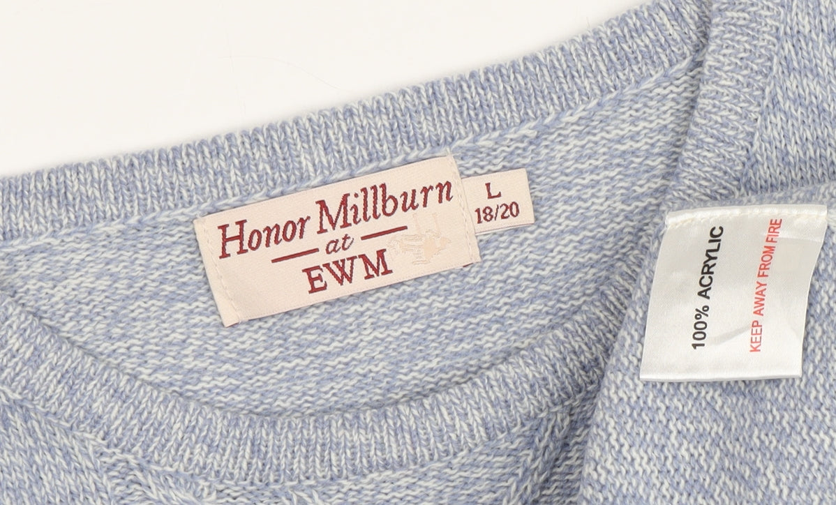 Close-up detail of Honor Millburn Women's Blue jumper, size L