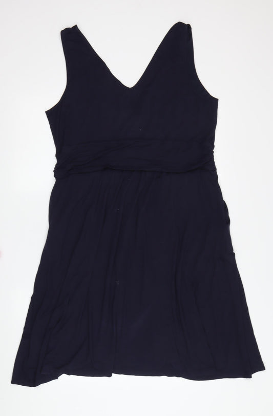 Boden Women's Black Sleeveless Viscose Dress