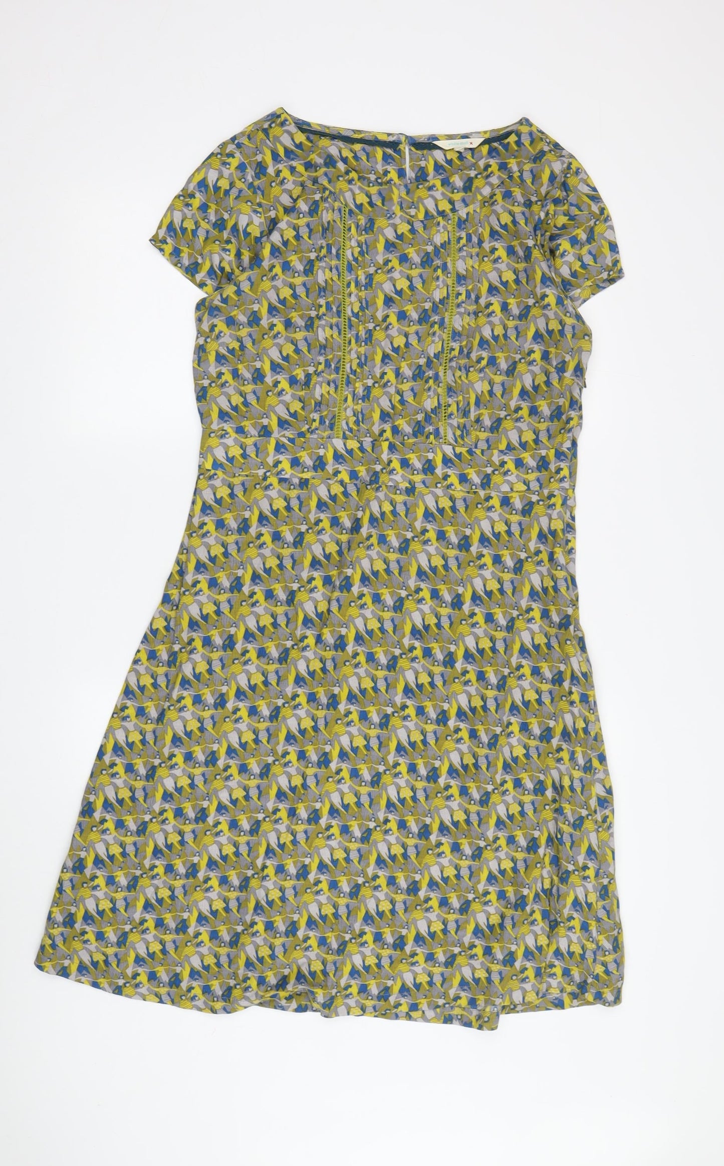 White Stuff Women's Geometric A-Line Dress, Size 10