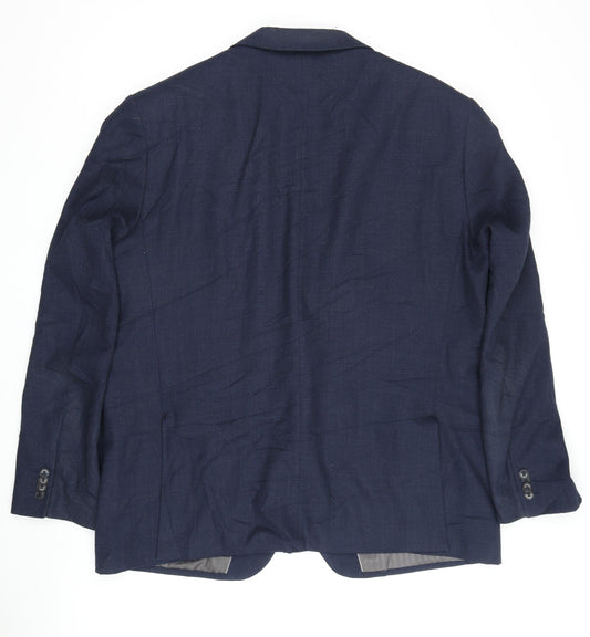 Jeff Banks Men's Blue Blazer, 48 Regular Fit, Classic Style