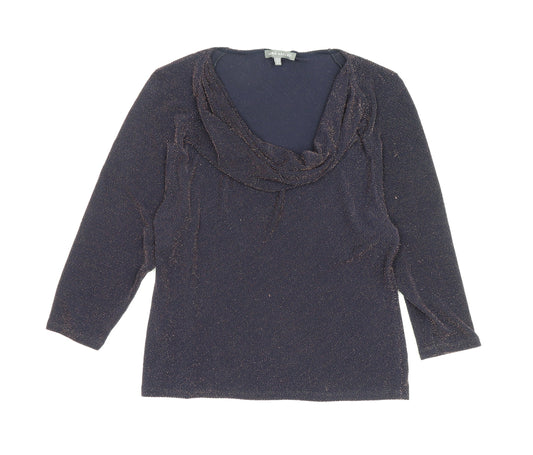 Womens UK Size 12 Laura Ashley Blue Nylon Blend Blouse
