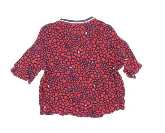 Tommy Jeans Women’s Red Heart Print T-Shirt, Size S