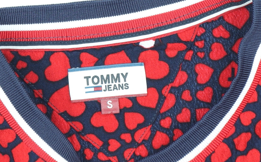 Tommy Jeans Women’s Red Heart Print T-Shirt, Size S