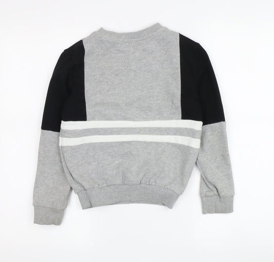 McKenzie Boys Grey and Black Pullover Sweatshirt 8 Years