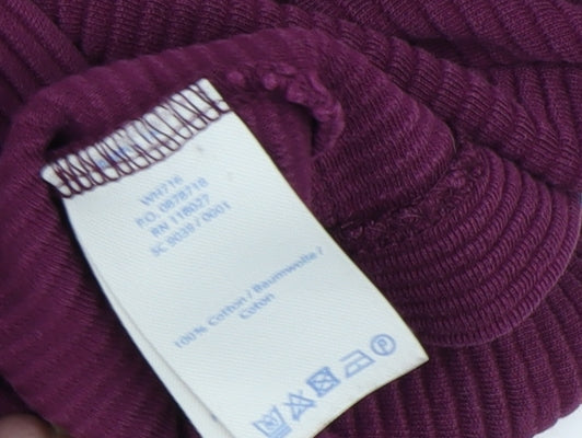Boden Women's Purple Shift Dress L 3/4 Sleeve Cotton