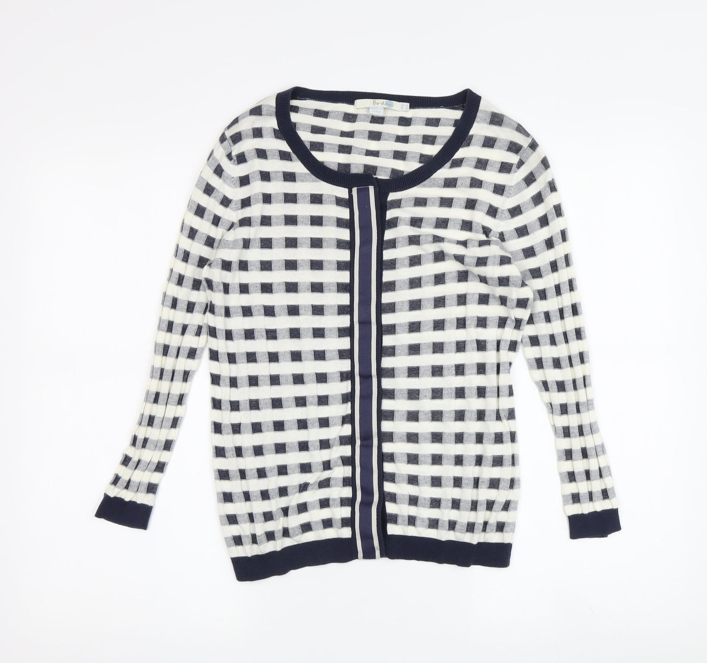 Boden Women's Multicoloured Check Cardigan, Size 8