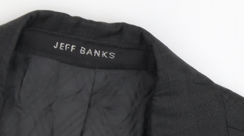 Jeff Banks Men's Black Suit Jacket 38 Short Classic Fit