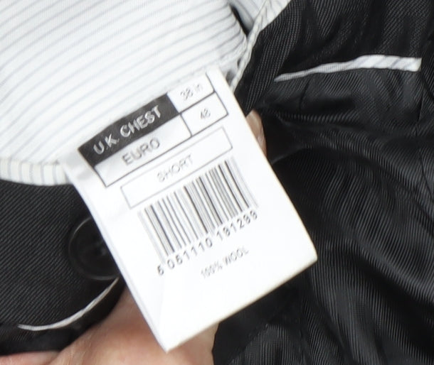 Jeff Banks Men's Black Suit Jacket 38 Short Classic Fit