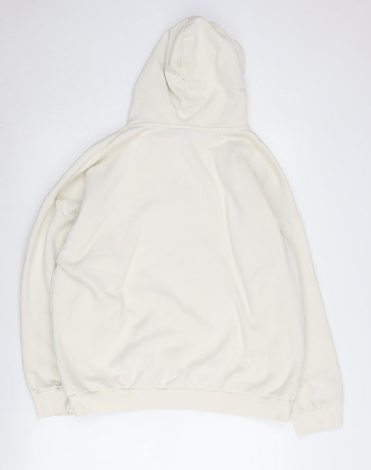 River Island Women’s Ivory Logo Hoodie, Size 3, Pullover