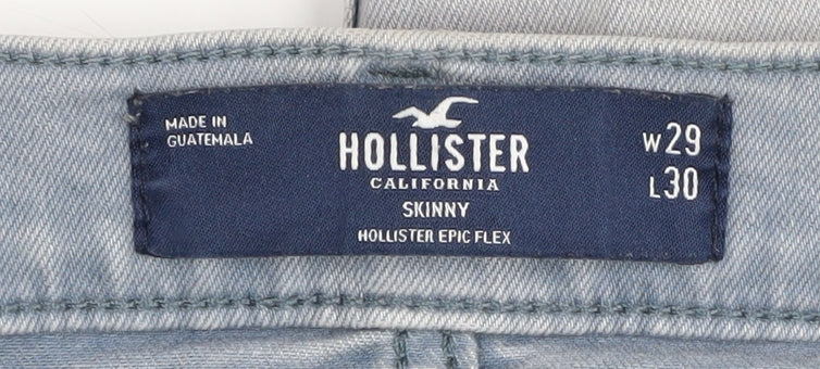 Hollister Men's Grey Skinny Jeans Size 29 - Stretch Denim
