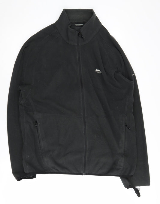 Trespass XL Men's Black Fleece Jacket - Full Zip Casual