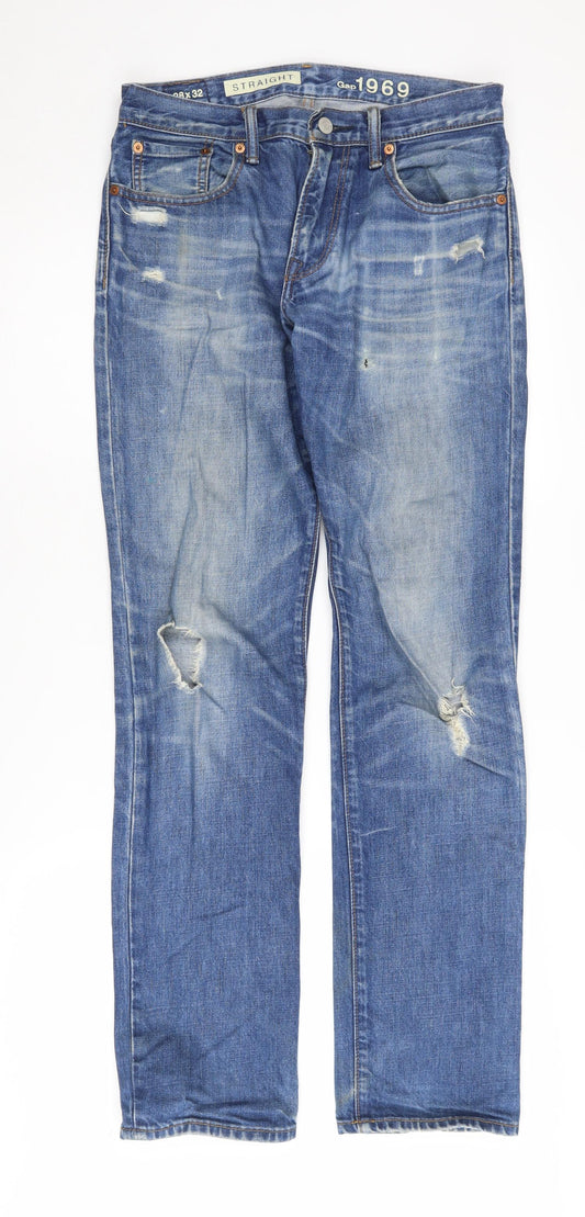 Gap Men's Blue Straight Leg Jeans, Size 28