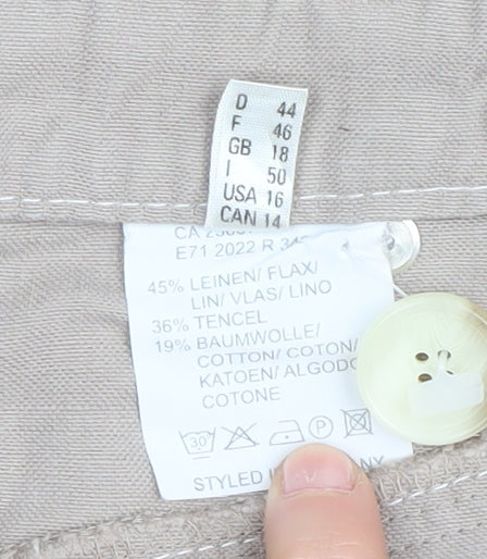 Frank Eden Women's Beige Pencil Skirt Size 18