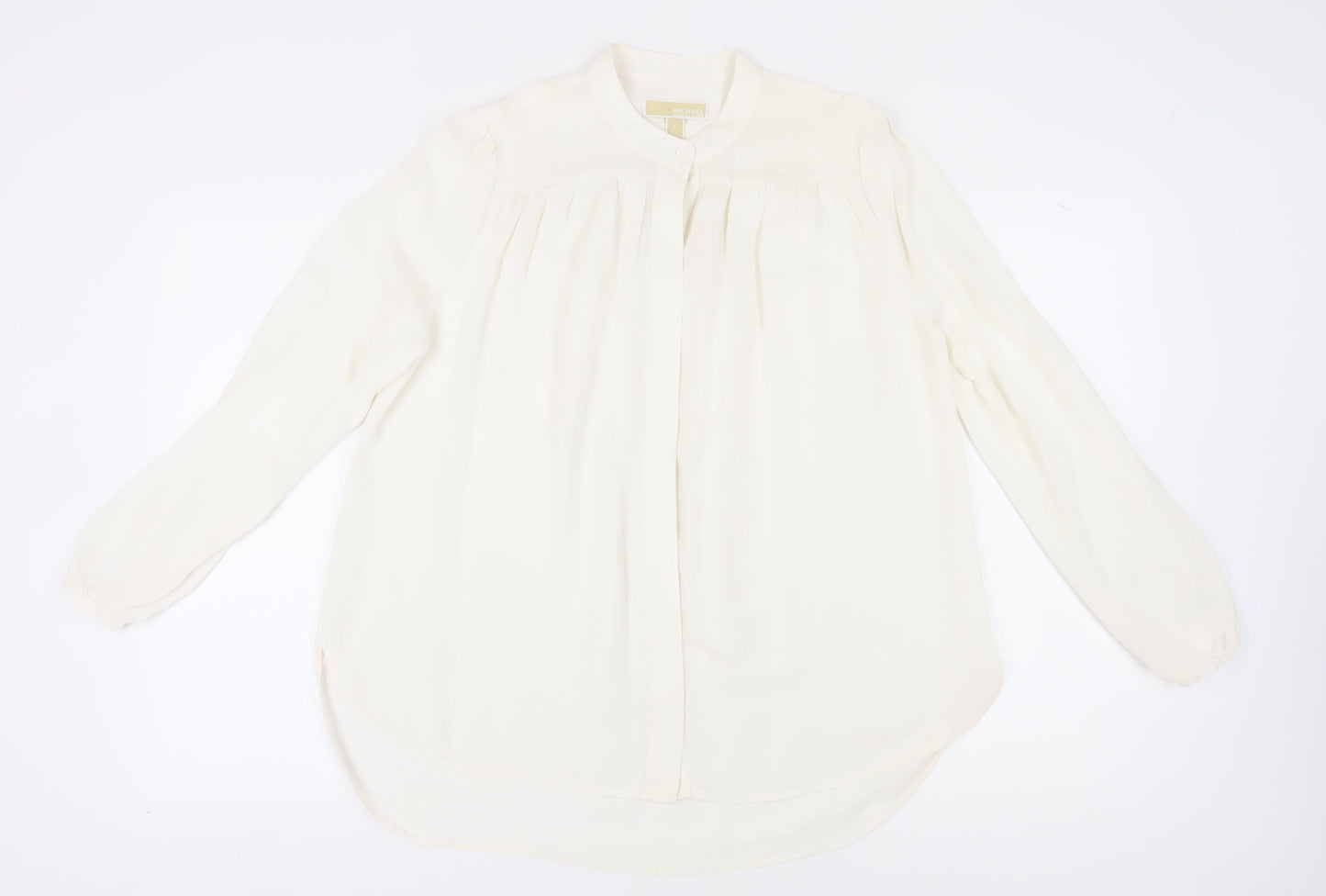 Michael Kors Women's White Silk Blouse L