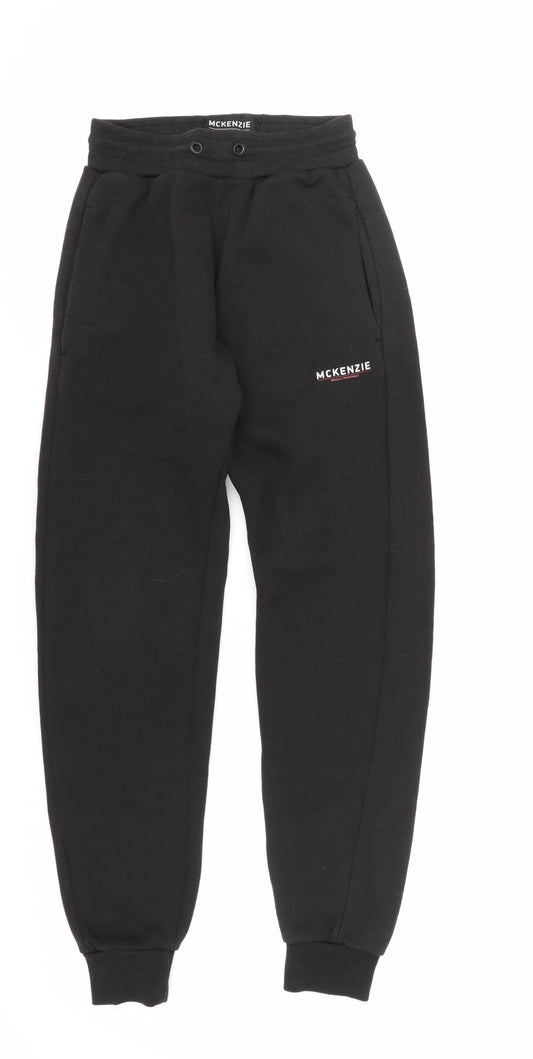 McKenzie Men's Black Jogger Trousers, Medium, Pockets, Fleece
