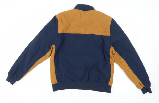 Lee Cooper Men's XL Blue Brown Bomber Jacket