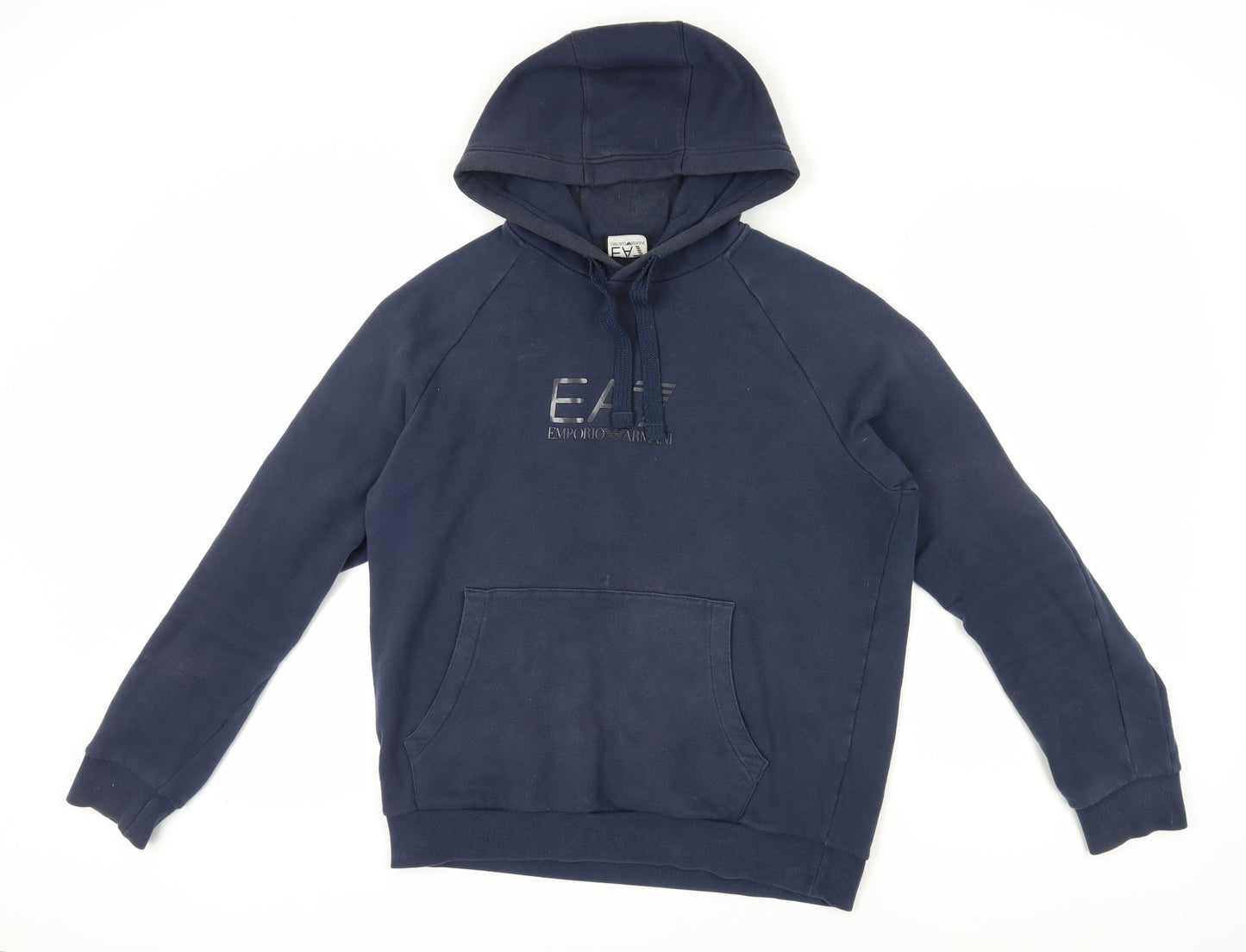 Emporio Armani Men's Blue Pullover Hoodie L