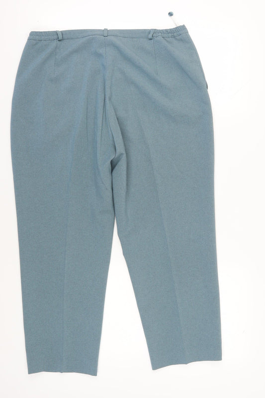 EWM Women's Blue Chino Trousers, Size 18, Herringbone