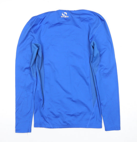 Sondico Men's Blue Long Sleeve Athletic Pullover T-Shirt