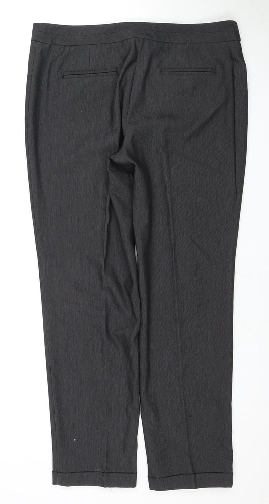 Next Women's Black Trousers - Size 14, Mid-Rise