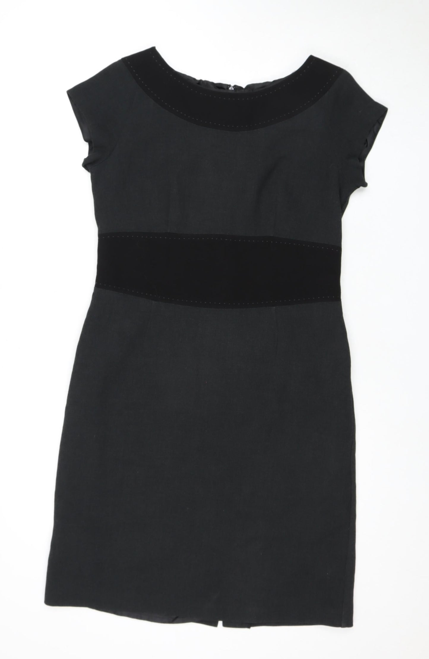 Laura Ashley Women's Black Short Sleeve Dress Size 12