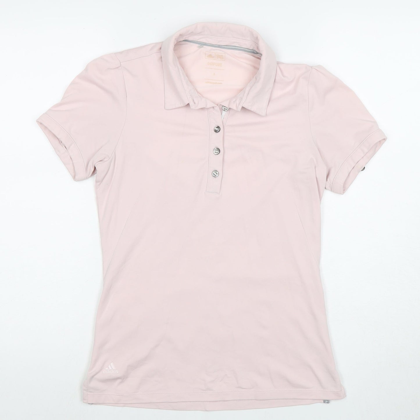 Adidas Women's Pink Polo Shirt Size S Collared Casual