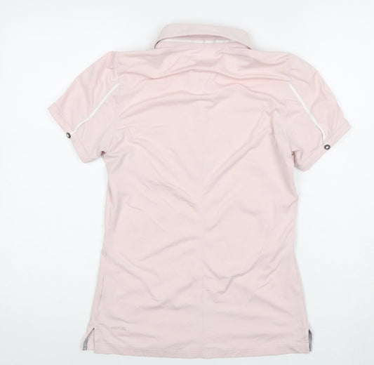 Adidas Women's Pink Polo Shirt Size S Collared Casual