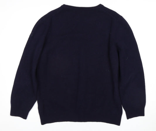 Lyle & Scott Men's Blue XL Wool Pullover Jumper